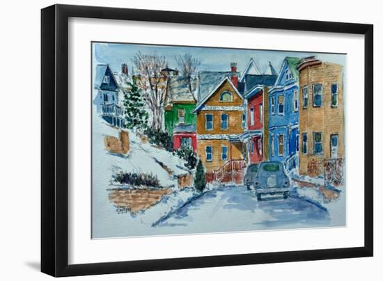 Snow, Wright St., Stapleton-Anthony Butera-Framed Giclee Print