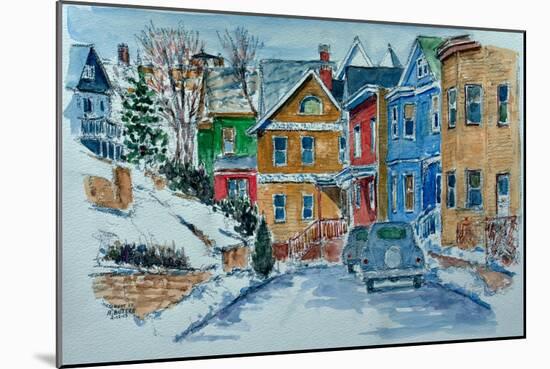 Snow, Wright St., Stapleton-Anthony Butera-Mounted Giclee Print