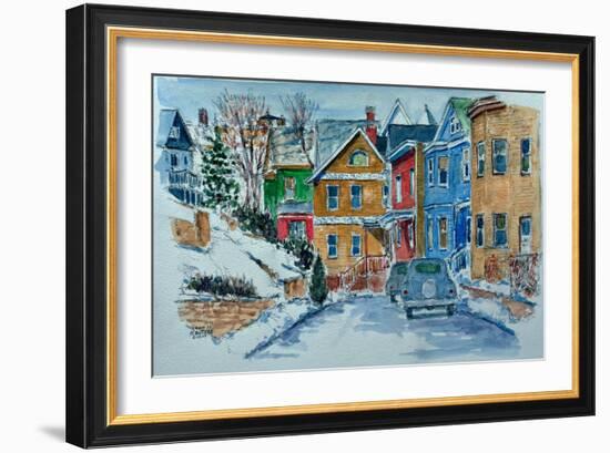 Snow, Wright St., Stapleton-Anthony Butera-Framed Giclee Print