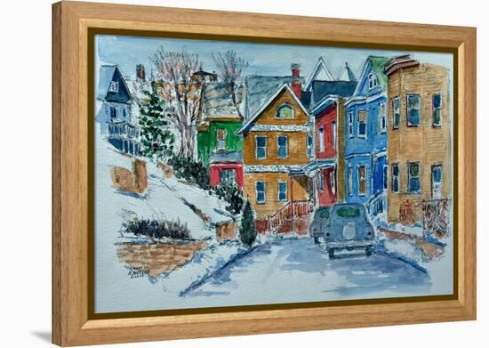 Snow, Wright St., Stapleton-Anthony Butera-Framed Premier Image Canvas