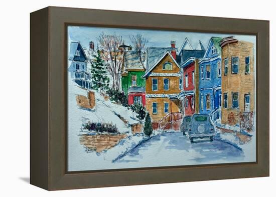 Snow, Wright St., Stapleton-Anthony Butera-Framed Premier Image Canvas