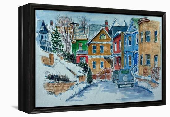 Snow, Wright St., Stapleton-Anthony Butera-Framed Premier Image Canvas