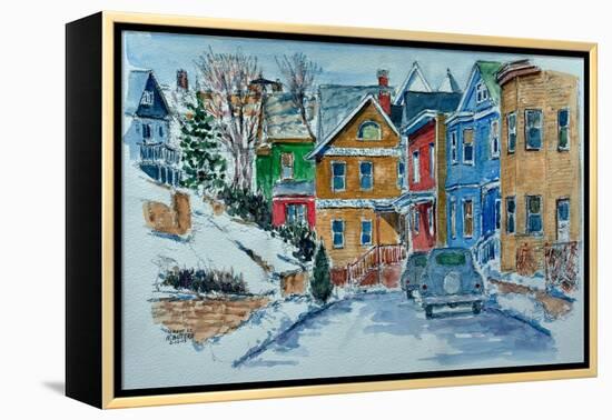 Snow, Wright St., Stapleton-Anthony Butera-Framed Premier Image Canvas