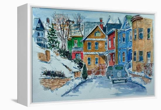 Snow, Wright St., Stapleton-Anthony Butera-Framed Premier Image Canvas