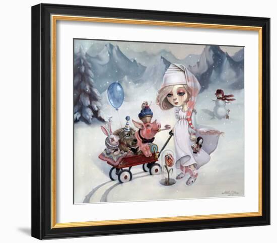 Snow-Leslie Ditto-Framed Art Print