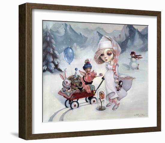 Snow-Leslie Ditto-Framed Art Print