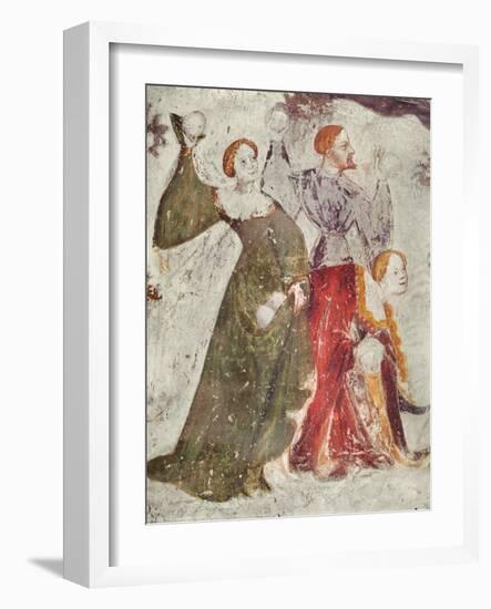 Snowball Fight outside a Castle, C.1400 (Detail of 75562)-Italian School-Framed Giclee Print