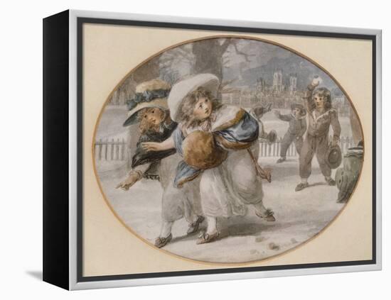 Snowballing, 18Th Century-William Hamilton-Framed Premier Image Canvas