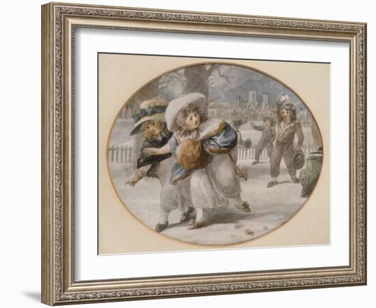 Snowballing, 18Th Century-William Hamilton-Framed Giclee Print