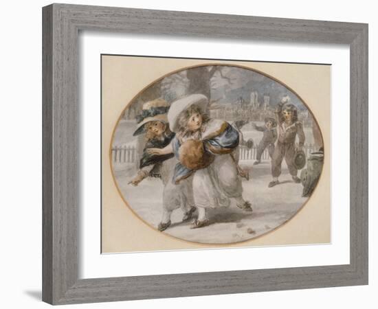 Snowballing, 18Th Century-William Hamilton-Framed Giclee Print