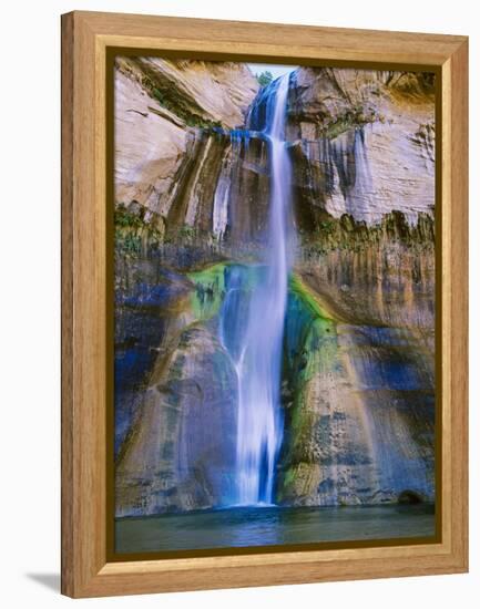 Snowbasin Ski Resort after Sunrise, Strawberry Peak and Moon, Utah-Howie Garber-Framed Premier Image Canvas