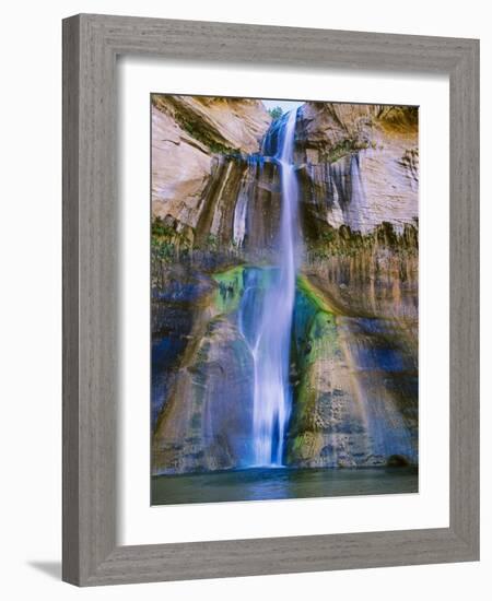 Snowbasin Ski Resort after Sunrise, Strawberry Peak and Moon, Utah-Howie Garber-Framed Photographic Print