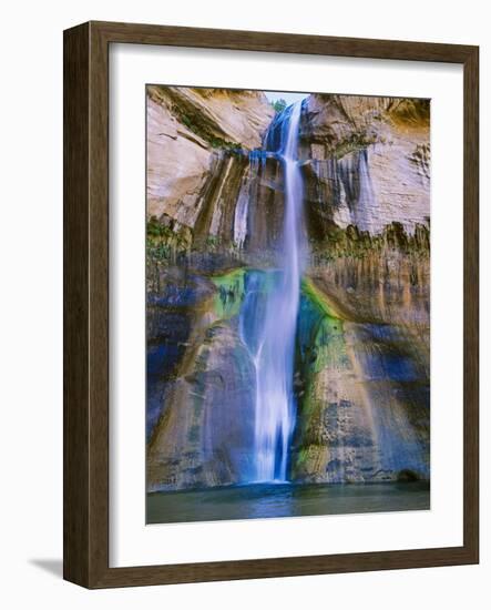 Snowbasin Ski Resort after Sunrise, Strawberry Peak and Moon, Utah-Howie Garber-Framed Photographic Print