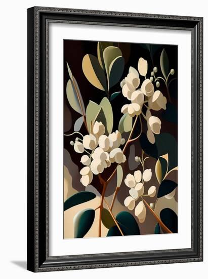 Snowberry Flowers-Lea Faucher-Framed Art Print