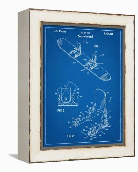 Snowboard Patent-null-Framed Stretched Canvas