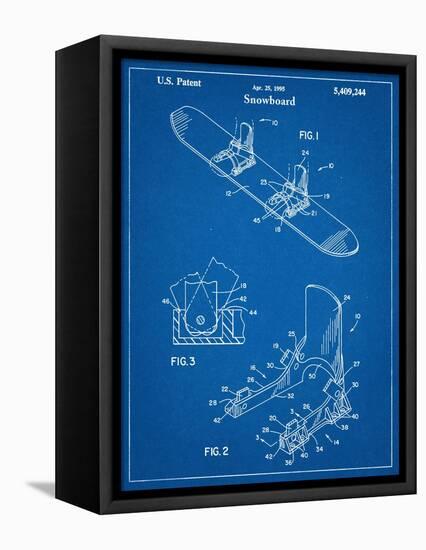 Snowboard Patent-null-Framed Stretched Canvas