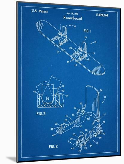 Snowboard Patent-null-Mounted Art Print