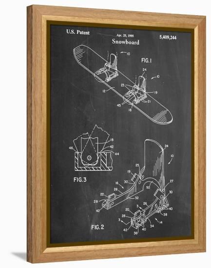 Snowboard Patent-null-Framed Stretched Canvas