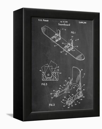 Snowboard Patent-null-Framed Stretched Canvas