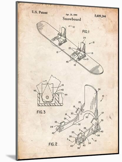 Snowboard Patent-Cole Borders-Mounted Art Print