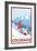 Snowboarder Scene - Colorado-Lantern Press-Framed Art Print