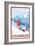 Snowboarder Scene - Colorado-Lantern Press-Framed Art Print