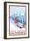 Snowboarder Scene, Lake Tahoe, California-Lantern Press-Framed Premium Giclee Print