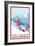 Snowboarder Scene, Lake Tahoe, California-Lantern Press-Framed Premium Giclee Print