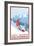 Snowboarder Scene, Lake Tahoe, California-Lantern Press-Framed Art Print