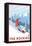 Snowboarder Scene, The Rockies-Lantern Press-Framed Stretched Canvas