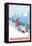 Snowboarder Scene, Washington-Lantern Press-Framed Stretched Canvas