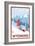 Snowboarder Scene - Wyoming-Lantern Press-Framed Premium Giclee Print