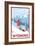 Snowboarder Scene - Wyoming-Lantern Press-Framed Premium Giclee Print