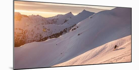 Snowboarder (Split Boarder) in North Cascades National Park, Washington-Steven Gnam-Mounted Photographic Print