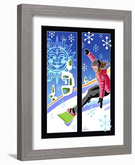 Snowboarder-Larry Hunter-Framed Giclee Print