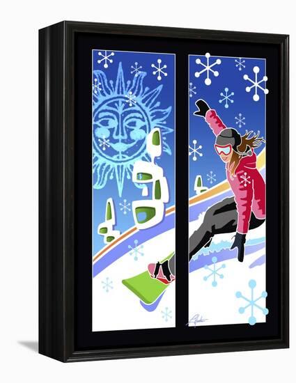 Snowboarder-Larry Hunter-Framed Premier Image Canvas