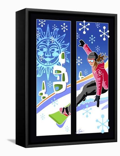 Snowboarder-Larry Hunter-Framed Premier Image Canvas