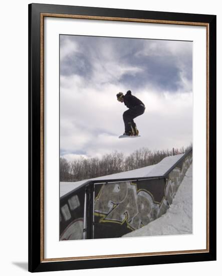 Snowboarding-null-Framed Photographic Print