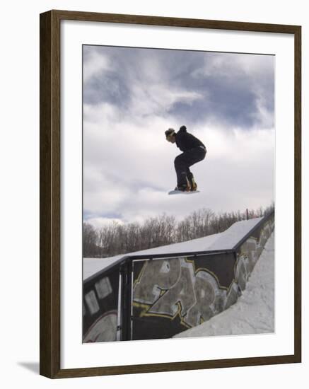 Snowboarding-null-Framed Photographic Print