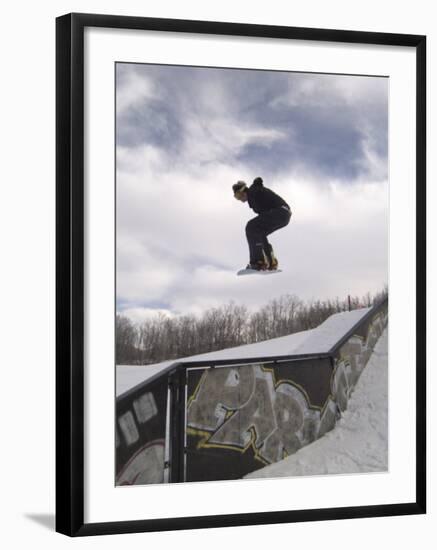 Snowboarding-null-Framed Photographic Print