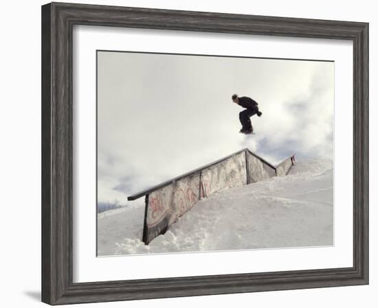 Snowboarding-null-Framed Photographic Print