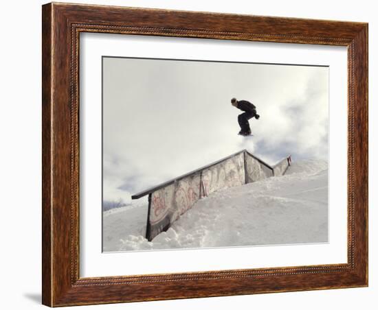 Snowboarding-null-Framed Photographic Print