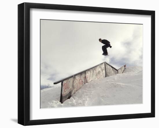 Snowboarding-null-Framed Photographic Print