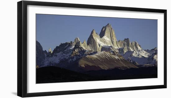 Snowcapped Mountain Range, Mt Fitzroy, Argentine Glaciers National Park, Santa Cruz Province-null-Framed Photographic Print