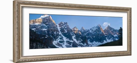 Snowcapped mountain range, Valley of Ten Peaks, Banff National Park, Alberta, Canada-Panoramic Images-Framed Photographic Print