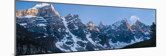 Snowcapped mountain range, Valley of Ten Peaks, Banff National Park, Alberta, Canada-Panoramic Images-Mounted Photographic Print