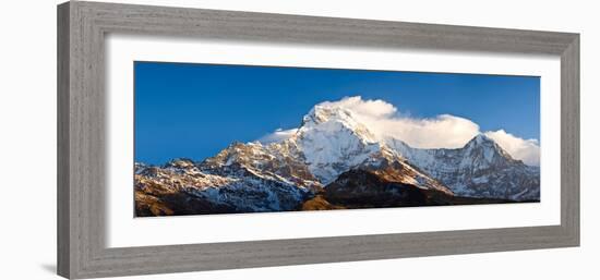 Snowcapped Mountains, Hiunchuli, Annapurna Range, Himalayas, Nepal-null-Framed Photographic Print