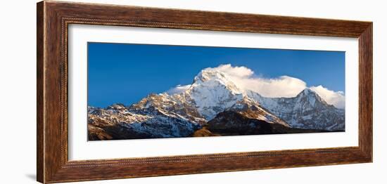 Snowcapped Mountains, Hiunchuli, Annapurna Range, Himalayas, Nepal-null-Framed Photographic Print