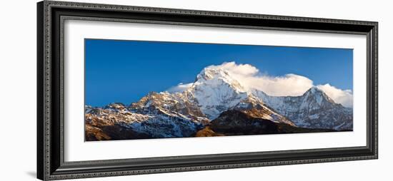 Snowcapped Mountains, Hiunchuli, Annapurna Range, Himalayas, Nepal-null-Framed Photographic Print