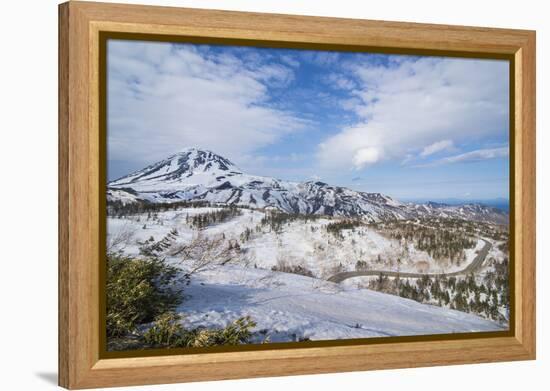 Snowcapped mountains in Shiretoko National Park, UNESCO World Heritage Site, Hokkaido, Japan, Asia-Michael Runkel-Framed Premier Image Canvas